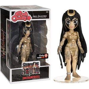 Funko Boneco de vinil Enchantress (GameStop Exclusive) Rock x Esquadrão Suicida + 1 pacote oficial de cartas colecionáveis DC grátis (00006) (Discos de Vinil)