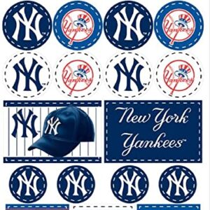 Folha de adesivos de vinil MLB New York Yankees, 12,7 cm x 17,8 cm (Discos de Vinil)