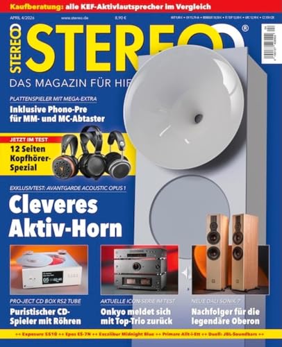 STEREO 04/26 - Exklusivtest Avantgarde Acoustic Opus 1, KEF-Kaufberatung & 12 S. Kopfhörer-Spezial! (German Edition) - Stereo, Redaktion (Equipamentos)