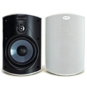 Polk Audio Atrium 4 Outdoor Speakers with Powerful Bass (Pair, White), All-Weather Durability, Broad Sound Coverage, Speed-Lock Mounting System (Equipamentos)