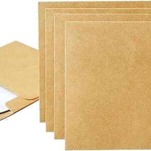 Tustao 25 peças de capas e envelopes de papel kraft marrom retrô para CD/DVD, estojos de armazenamento de papelão, capas de DVD, envelopes de CD, armazenamento de mídia (CDs)