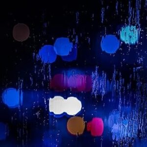Quadro Decorativo com Estampa Abstract Red And Blue Police Lights 40 x 40 Vinil 3 unidades (Discos de Vinil)