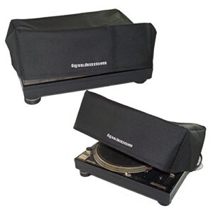 Technics Capa contra poeira para toca-discos SL-1200 / SL-1210 e Pioneer PLX-1000 protetor de toca-discos [resistente à água, antiestático, tecido premium preto] da DigitalDeckCovers (Equipamentos)