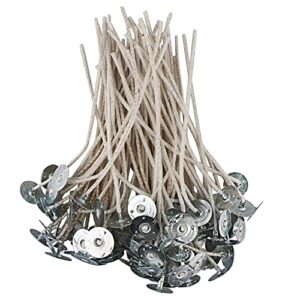 EUPNHY Toldos de vela da série CD para velas de soja, 100 peças de CD 12 pavios pré-abbed de 15 cm, pavios de algodão e papel para fazer velas. (CDs)