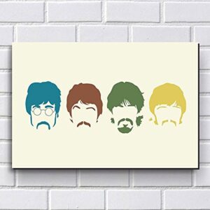 Placa Decorativa em MDF com 20x30cm - Modelo P184 - The Beatles (Discos de Vinil)