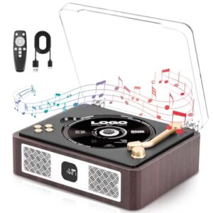 Leitor de CD, CD Player Portatil, Aparelho de Som com CD, Toca-Discos Retrô, Alto-Falantes Duplos Integrados, 3600 Mah, Pode Copiar Músicas de CD para Um Pen Drive USB (Equipamentos)