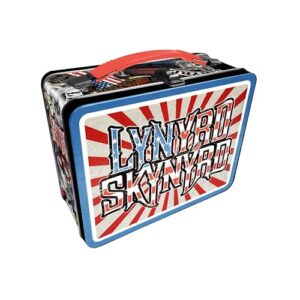AQUARIUS Lynyrd Skynyrd Fun Box - Sturdy Tin Storage Box with Plastic Handle & Embossed Front Cover - Officially Licensed Lynyrd Skynyrd Merchandise & Collectible Gift (CDs)