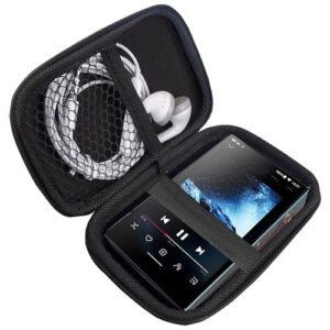 Compatível com capa FiiO JM21, capa rígida Lamshaw para viagem e armazenamento, compatível com JadeAudio JM21, compatível com leitor FiiO JM21 de 4,7 polegadas (preto) (Equipamentos)