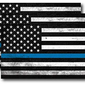 3 I Support Police Officer Thin Blue Line Adesivo Decalque Bandeira Americana Janela Carro (Discos de Vinil)