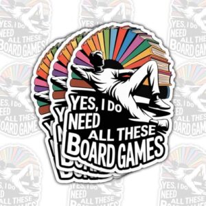 Adesivo de vinil engraçado com citação de jogador de tabuleiro Yes I Do Need All These Board Gamer 3 peças à prova d'água para laptop, garrafa de água, decoração de sala de jogos, presente para (Discos de Vinil)