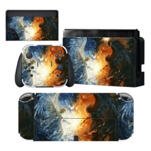 PlayVital Conjunto completo de películas protetoras para console Nintendo Switch OLED e Joycon, adesivo de vinil personalizado para Nintendo Switch OLED e Dock & Hand Grips - Clash (Discos de Vinil)