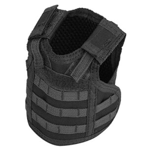 Xixian Porta-garrafas para Colete de Cerveja – Colete Ajustável para Lata de Bebidas Verde Militar 350-550ml (Preto) (Cervejas)