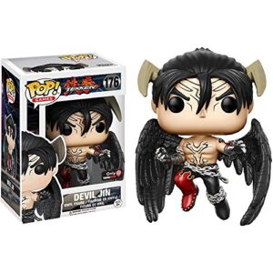 Funko Devil Jin (GameStop Exclusivo): Boneco de vinil Tekken x POP! Games e 1 pacote protetor gráfico de plástico PET compatível [#176 / 12849 - B] (Discos de Vinil)