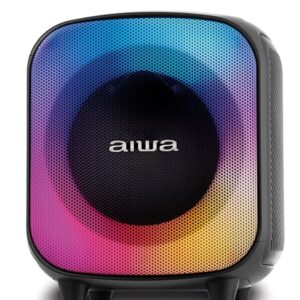 Caixa de Som PartyBox AIWA PB-07 Bluetooth 8H RGB USB TWS Preto (Equipamentos)