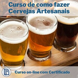 Curso Online em videoaula de como fazer Cervejas Artesanais com Certificado + 2 brindes (Cervejas)