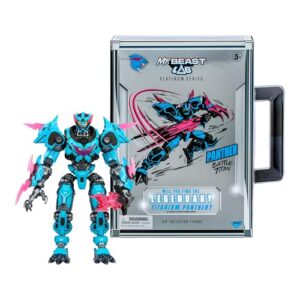 MrBeast Lab Boneco de colecionador do Titã Batalha Pantera da Série Platinum de 16,5 cm, detalhes extremos, embalagem premium, 35 pontos de articulação, você descobrirá uma lendária pantera de titânio (Discos de Vinil)