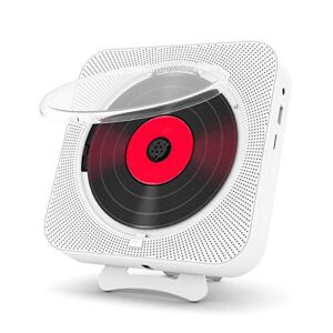 Toca CD Portatil Controle Remoto CD Player Portatil Display LED Radio CD Player Bluetooth Mini Radio Toca CD Rádio FM Alto-Falantes Duplos Integrados Temporizador Compatível com Fones Ouvido,110-200V (Equipamentos)