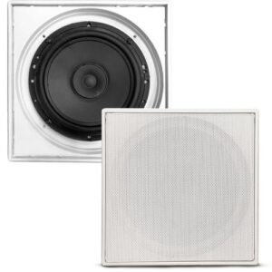 Caixa Acustica 140W Embutir Teto Som Ambiente Arandela Quadrada (Equipamentos)