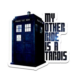 My Other Ride is A Police Box DW Adesivo para laptop carro 5,5 polegadas (Discos de Vinil)