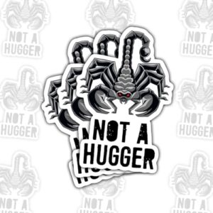 3 adesivos de escorpião Not a Hugger Scorpion, decalques engraçados de vinil de animais perigosos para laptop, caderno, diário, garrafa de água, para-choque de carro, presente para adolescentes (Discos de Vinil)