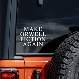 Adesivo de vinil Make Orwell Fiction Again Auto Car Truck Wall Laptop | Branco | 14 cm de largura (Discos de Vinil)