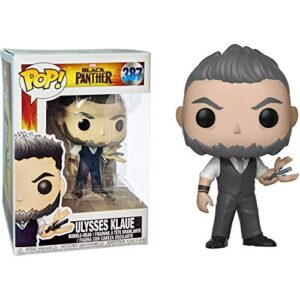 Funko Ulysses Klaue: Pantera Negra x POP! Boneco de vinil Marvel e 1 pacote protetor gráfico de plástico PET compatível com Pop! [#387/33154 - B] (Discos de Vinil)