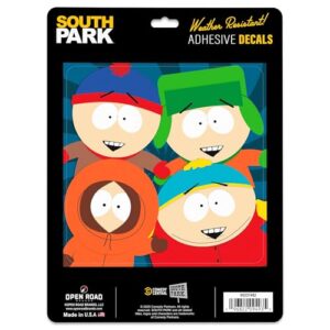 Adesivo de vinil South Park - Kyle, Stan, Cartman e Kenny adesivo para laptops, janelas e mais (Discos de Vinil)
