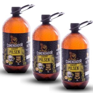 Chopp Comendador Pilsen 1 Litro Kit 3 unidades (Cervejas)