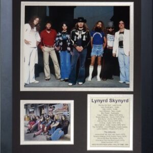 Legends Never Die Lynyrd Skynyrd Colagem de fotos emoldurada, 28 x 35 cm (Discos de Vinil)