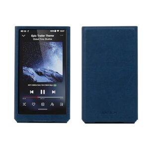 MITER Capa para FiiO JM21, Capa de Couro PU Artificial Artesanal para Fiio-Jm21 (Azul Marinho) (Equipamentos)