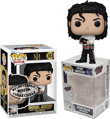 Funko Pop Michael Jackson + protetor: Pop! Rocks (embalado com caixa protetora ToyBop Box Collector Case) (Dirty Diana) (Discos de Vinil)