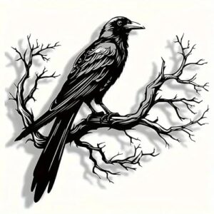 Adesivos de vinil de PVC Black Crow adesivos autoadesivos à prova d'água para carros, laptops, caminhões, motocicletas, parede, janela, bagagem, capa de arranhão, decoração de porta (Discos de Vinil)
