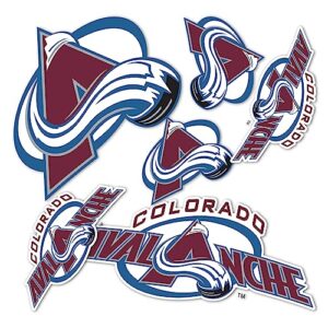 Adesivo de vinil Colorado Avalanche Team NHL National Hockey League Decalque laptop Garrafa de água Carro Scrapbook (Tipo 1) (Discos de Vinil)