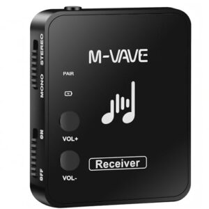 Receptor Sem Fio para Monitor de Ouvido Profissional 2.4GHz - Transmissão sem Perdas 24bit/48KHz, Baixa Latência (<12ms), Alcance de 30m, Bateria 7h, Clip para Cinto (Equipamentos)