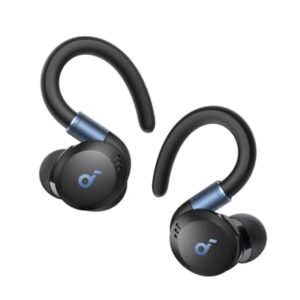 soundcore Sport X20 da Anker, Fone de Ouvido Bluetooth 5.3 Sem Fio, Fone esportivo, ANC Adaptativo, Ganchos Ajustáveis, Graves Intensos, À Prova de Suor e Poeira, IP68, 48H de Reprodução, TWS, Preto (Equipamentos)