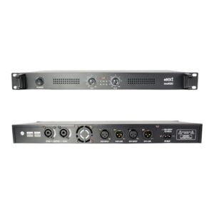Amplificador Potência Digital para Áudio MX400 com 2 Canais e Entrada XLR com 400W RMS (Equipamentos)