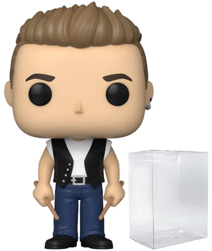 POP Rocks: U2, ZooTV Boneco de vinil Funko Pop! de Larry Mullen (pacote com capa protetora compat vel com POP Box), multicolorido, 9,5 cm (Discos de Vinil)