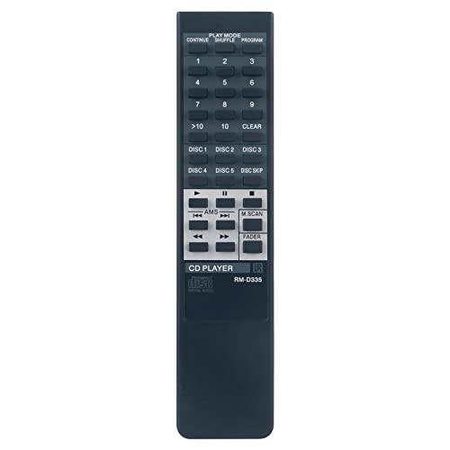 ALLIMITY Controle remoto substituído RM-D335 adequado para Sony CD Player CD Player CDP-C445 CDP-C345M CDP-C345 CDP-C245 CDP-C741 CDP-CA7ES CDP-C265 CDP-C425 CDP-C225 CDP-C245 CDP-C325 CDP-C4 25 cm (Equipamentos)
