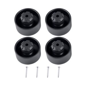 HQLDMYGS 4 peças de pés de substituição para toca-discos (com parafusos) compatíveis com toca-discos Pioneer PL-512, PL-514, PL-516, PL-518, PL-540, PL-560, preto estilo vintage (Equipamentos)