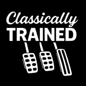 Adesivo de vinil NOK manual Classically Trained Pedals |Laptop de carros|Branco |14 x 12,4 cm|NOK2345 (Discos de Vinil)