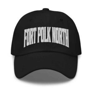 Boné de beisebol Fort Polk North Boné Fort Polk North Dad Louisiana LA Chapéu bordado lembrança, Preto, Tamanho Único (Equipamentos)