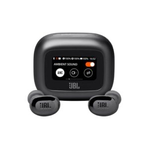 JBL, Fone de Ouvido Bluetooth, Live Buds 3, Intra Auricular, Sem Fio, Com Tela de 1.45", Cancelamento de Ruído, Resistente À Água e Poeira - Preto (Equipamentos)
