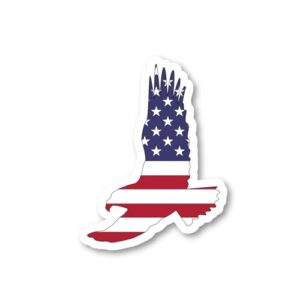 Adesivos de bandeira americana Bald Eagle - Adesivos de laptop - decalque de vinil de 6,35 cm - Laptop, telefone, adesivo de decalque de vinil para tablet (Discos de Vinil)