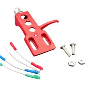 Suporte de toca-discos com cabo para cartucho AT3600L, base de metal de suporte de deck de vinil, compatível com suporte de cabeça Pioneer PLX1000 (vermelho) (Equipamentos)
