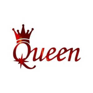 Adesivo de vinil Queen Crown Auto Car Truck Wall Laptop | Holográfico vermelho | 20.3 cm x 12.7 cm (Discos de Vinil)