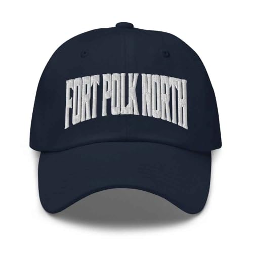 Boné de beisebol Fort Polk North Boné Fort Polk North Dad Louisiana LA Chapéu bordado lembrança, Azul marino, Tamanho Único (Equipamentos)