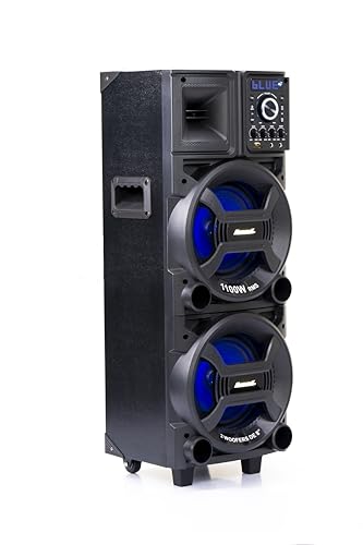 Amvox Caixa de Som Amplificada ACA 1101 Black Duplo 8-1100W RMS, Bluetooth, Equalizador, USB (Equipamentos)