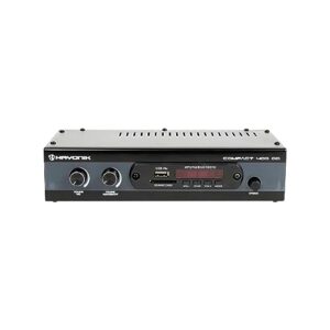 HAYONIK, Amplificador 4 canais, 40W RMS, Com Entrada Óptica, Bluetooth, USB, Rádio FM, Entrada para Microfone, Equalizador - Compact 400OD (Equipamentos)