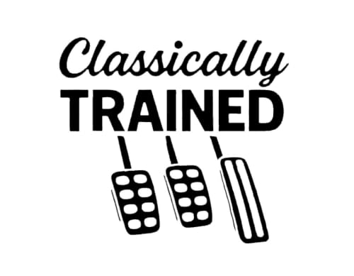 Adesivo de vinil NOK manual Classically Trained Pedals |Laptop de carros|Preto|14 x 12,4 cm|NOK2351 (Discos de Vinil)