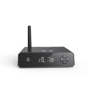 FiiO BR13 Receptor de música HiFi Bluetooth 5.1 adaptador Bluetooth de longo alcance com USB DAC, LDAC/aptX de baixa latência, tela OLED e saída coaxial óptica RCA para estéreo doméstico, PC/TV (Equipamentos)
